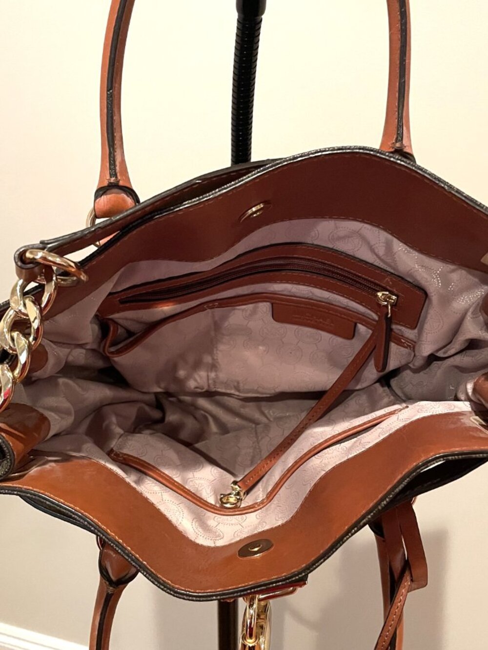 Michael Kors Hamilton Large Logo Tote Bag PVC Leather Trim 30T2GHMT3B - Picture 4 of 11